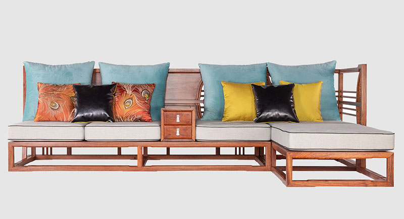 金昌中式家居装修实木沙发组合家具效果图