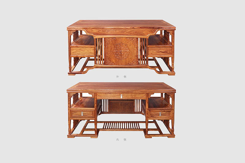 金昌中式家居装饰书房桌椅组合家具效果图