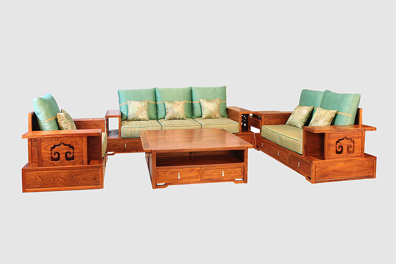 金昌中式实木沙发简直太美了