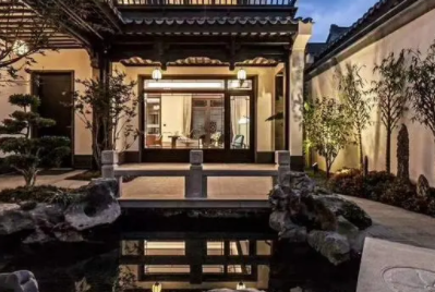 金昌现代中式别墅的庭院设计如此美丽